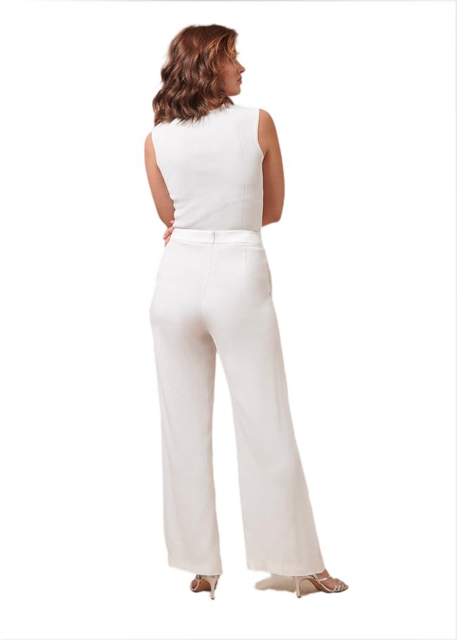  Beatriz Satin Wide Leg Bridal Trousers Ivory 101566106