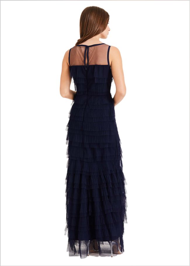  Fleur Tiered Tulle Maxi Dress Sapphire 204951690