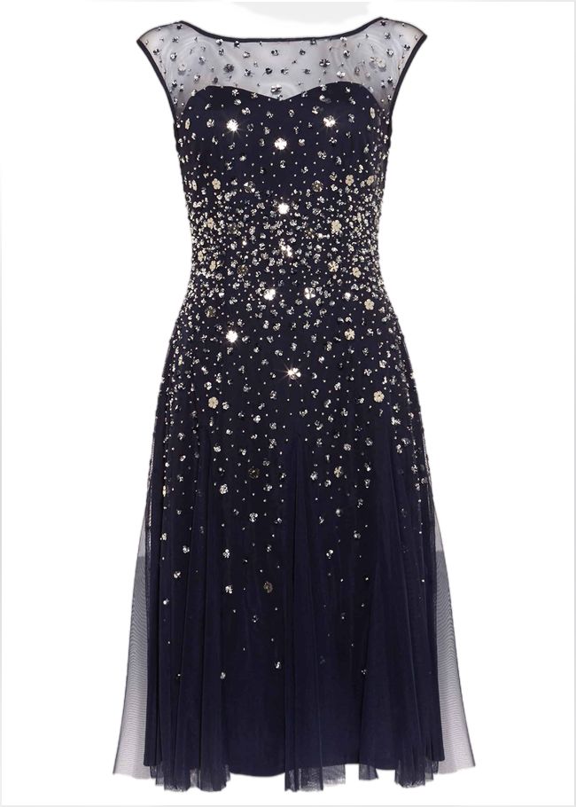  Lena Sequinned Dress Navy/Silver 204963032