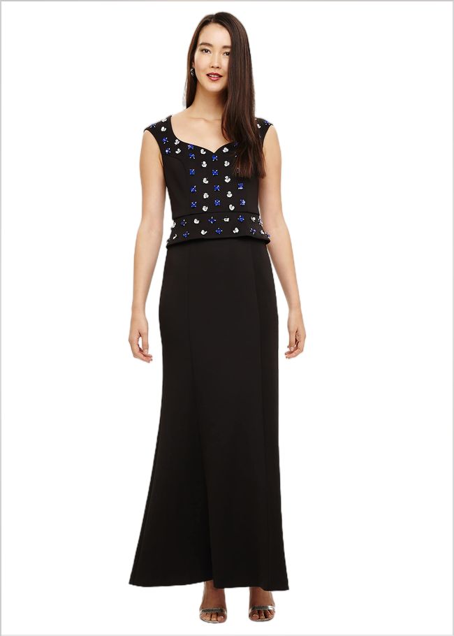  Louise Embellished Maxi Dress Black 205047050