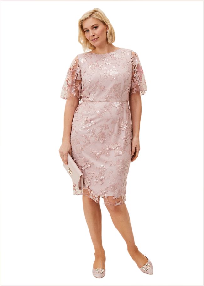  Harlow Sequin Lace Dress Dusty Rose 205070994