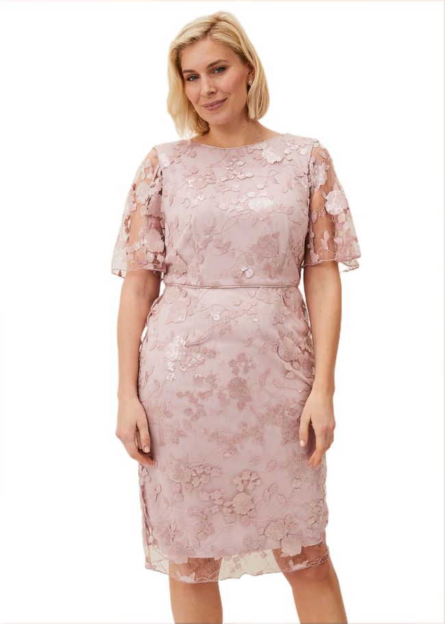  Harlow Sequin Lace Dress Dusty Rose 205070994