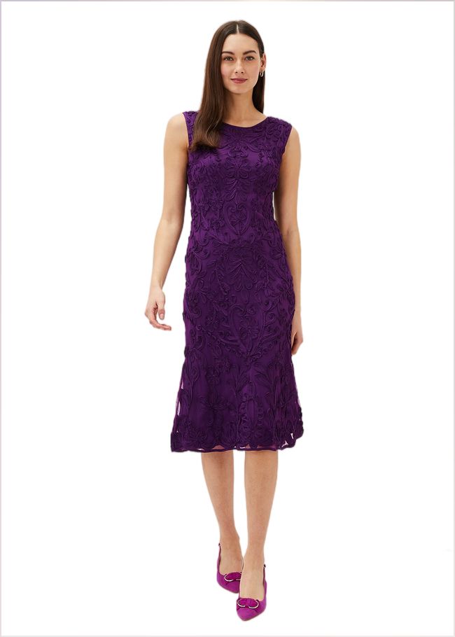  Orelia Tapework Lace Dress Violet 205534700