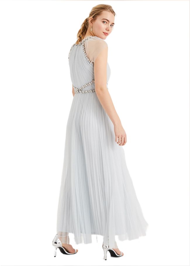  Gerona Pleated Tulle Dress Ice Blue 205804242