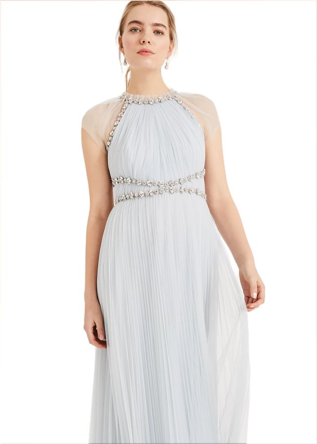  Gerona Pleated Tulle Dress Ice Blue 205804242