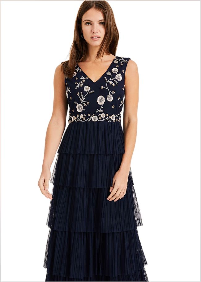  Cordelia Tiered Maxi Dress Navy 205837351