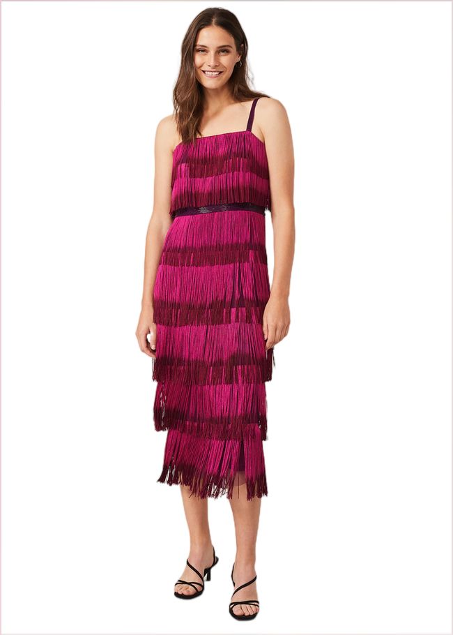  Katalina Dip Dye Fringe Dress Magenta/Orchid 207271557