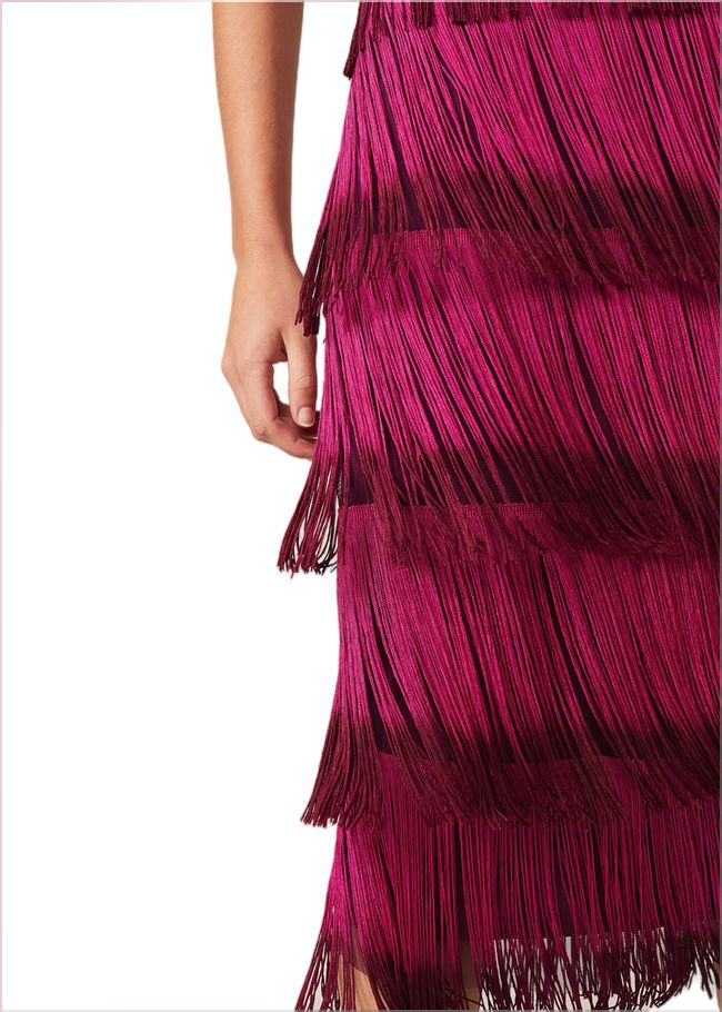  Katalina Dip Dye Fringe Dress Magenta/Orchid 207271557