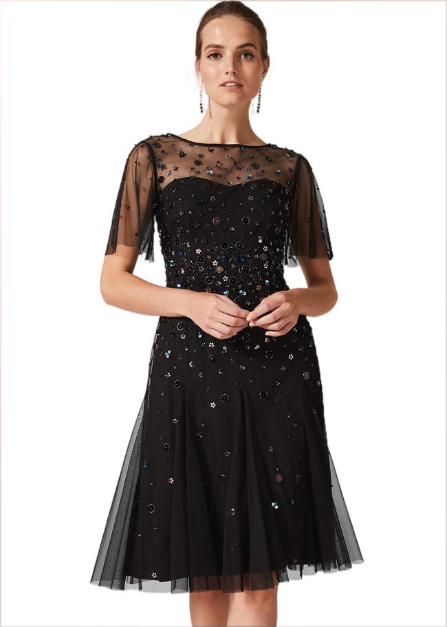  Molly Short Sequin Dress Black/Multi 207679492