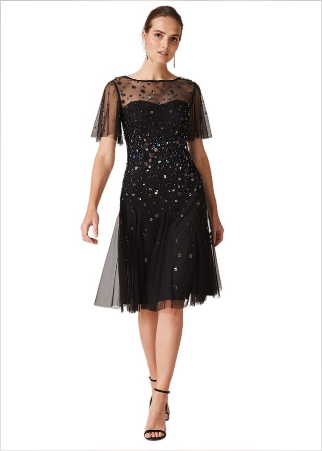  Molly Short Sequin Dress Black/Multi 207679492