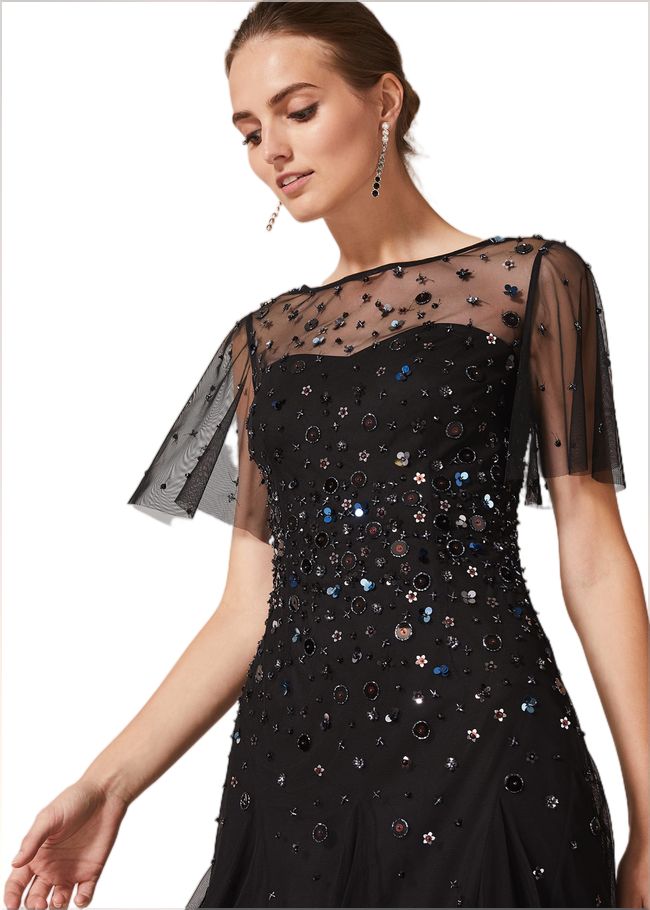  Molly Short Sequin Dress Black/Multi 207679492