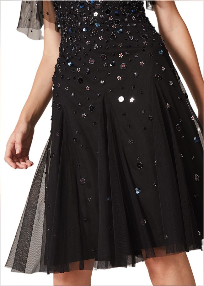  Molly Short Sequin Dress Black/Multi 207679492