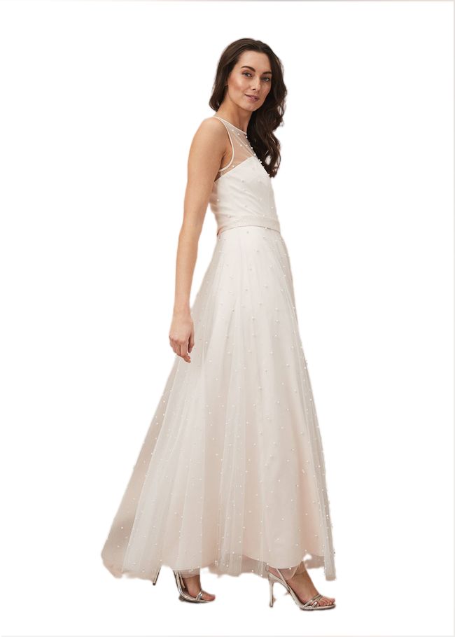  Genova Beaded Wedding Dress Old Rose 208264905