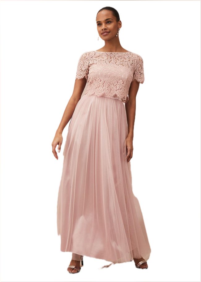  Kiera Lace Tulle Maxi Dress Petal 208727313