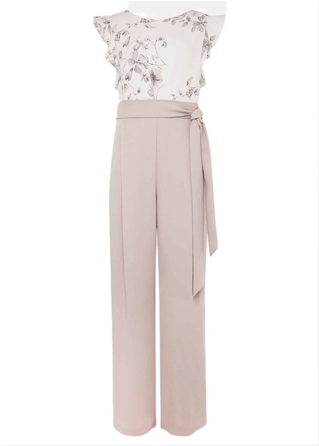  Victoriana Printed Jumpsuit Ivory/Taupe 208953616