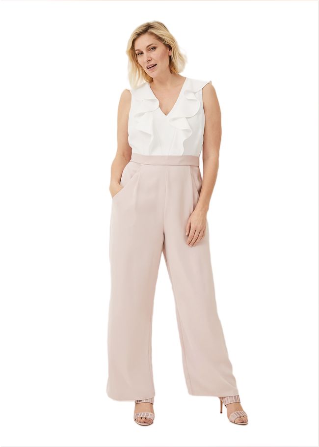  Linda Frill Jumpsuit Ivory/ Antique Rose 209041870