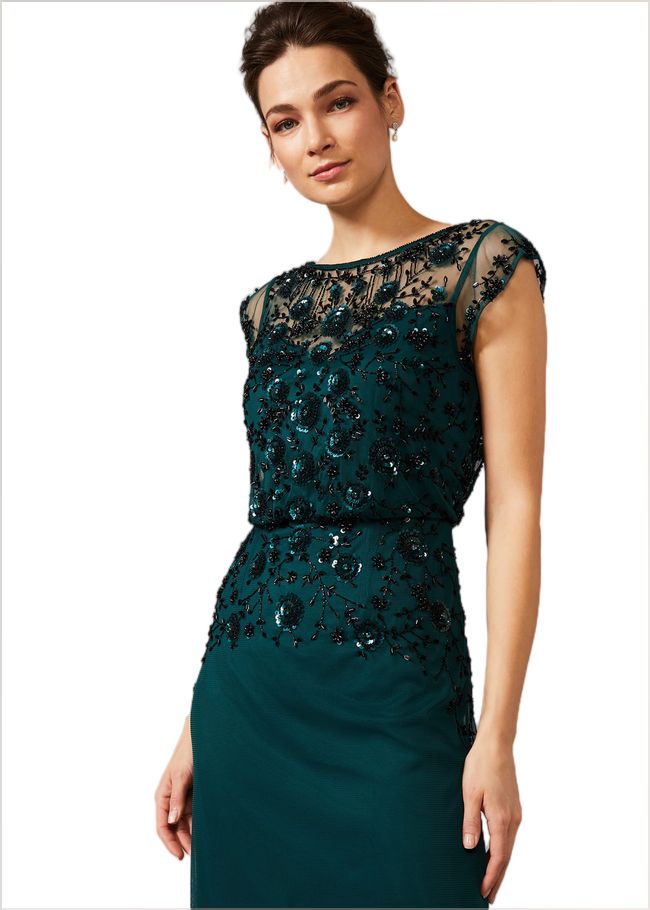  Elan Sequinned Dress Jade 209147452