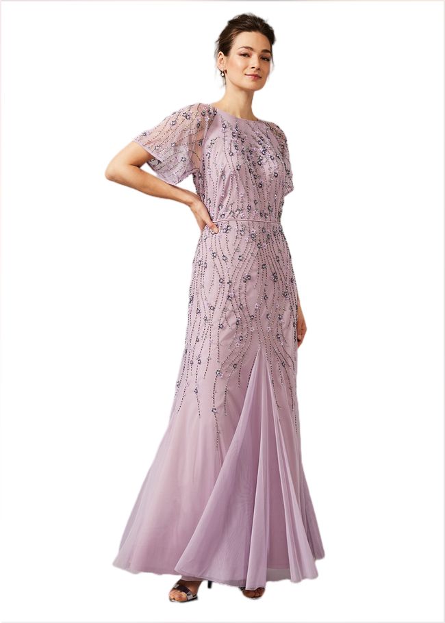  Florisa Embellished Dress Pale Lavender 209150766