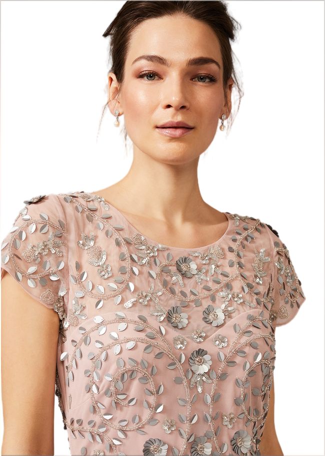  Celia Embellished Tulle Dress Pale Pink 209239785