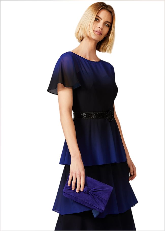  Rosalie Dipdye Tiered Dress Black/Cobalt 209617528