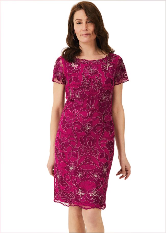  Nessa Embroidered Dress Fuchsia 209693315