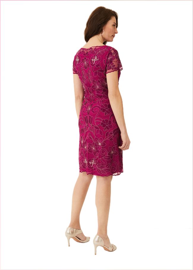  Nessa Embroidered Dress Fuchsia 209693315