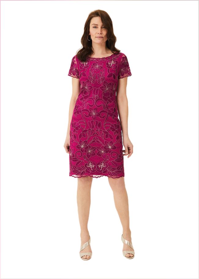  Nessa Embroidered Dress Fuchsia 209693315