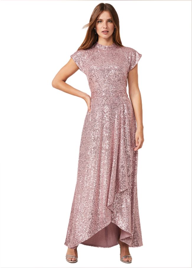  Kendra Sequin Maxi Dress Rose/Quartz 220033122