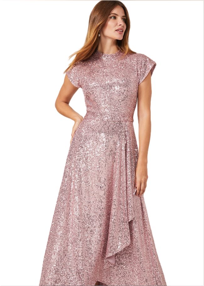  Kendra Sequin Maxi Dress Rose/Quartz 220033122