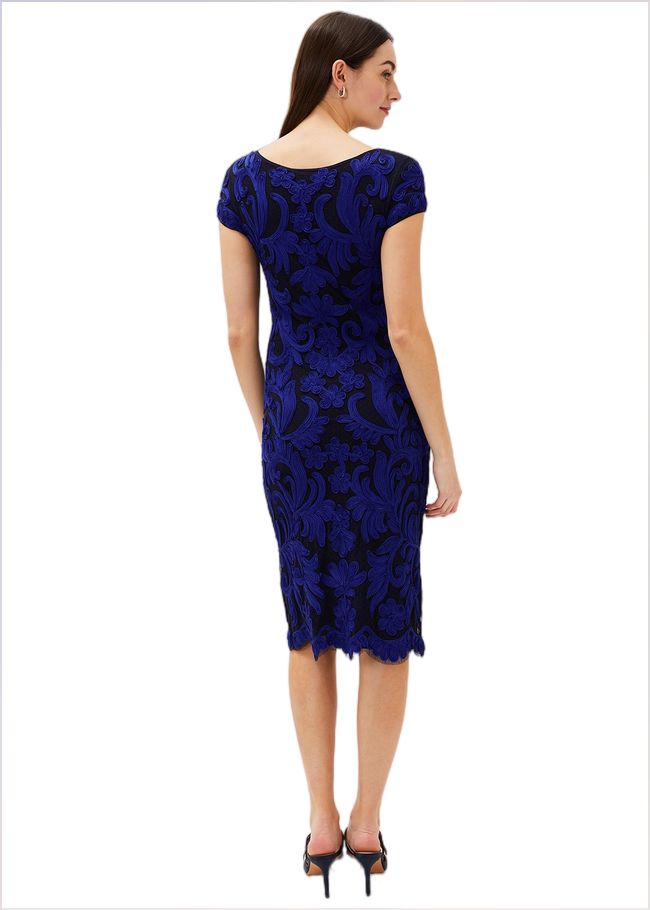  Saphy Tapework Dress Navy/Cobalt 220042017