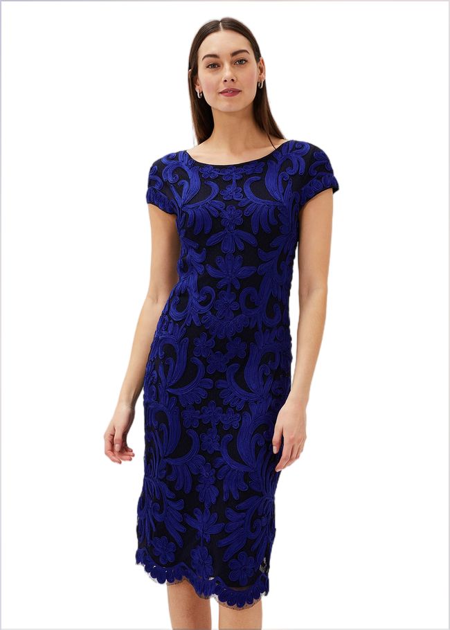  Saphy Tapework Dress Navy/Cobalt 220042017