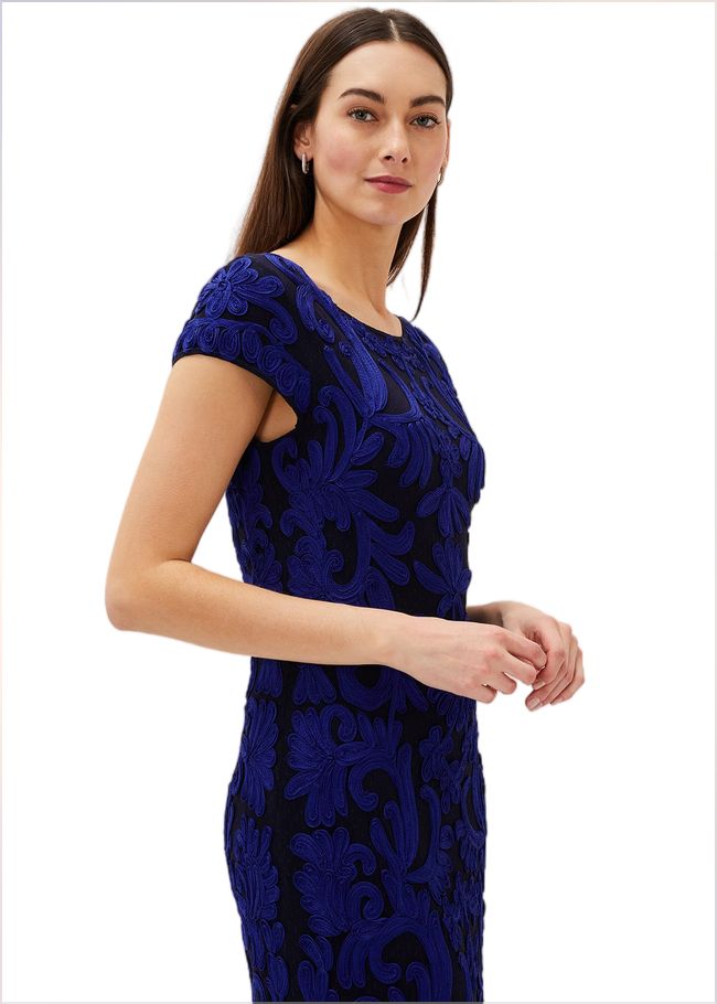  Saphy Tapework Dress Navy/Cobalt 220042017