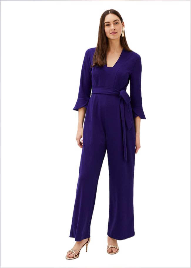  Eydie Fluted Sleeve Jumpsuit Royal Blue 220049619