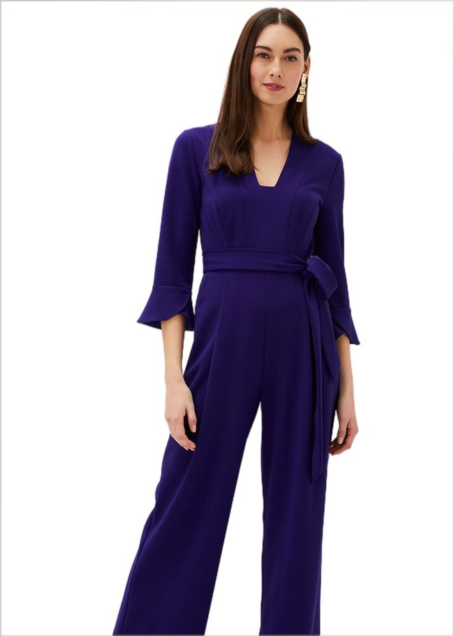  Eydie Fluted Sleeve Jumpsuit Royal Blue 220049619