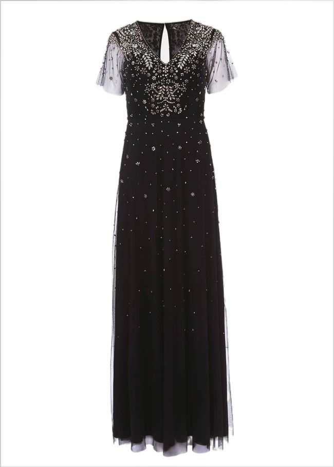  Pascale Jewelled Tulle Dress Black 220069050