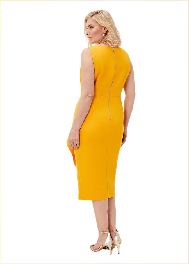  Rosalyn Twist Frill Dress Canary 220119941