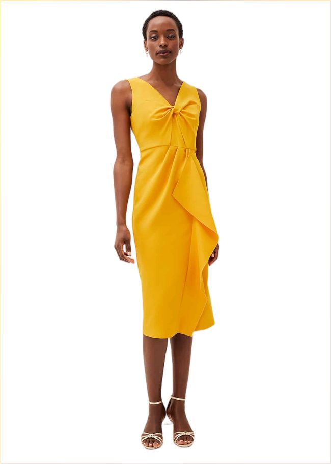  Rosalyn Twist Frill Dress Canary 220119941