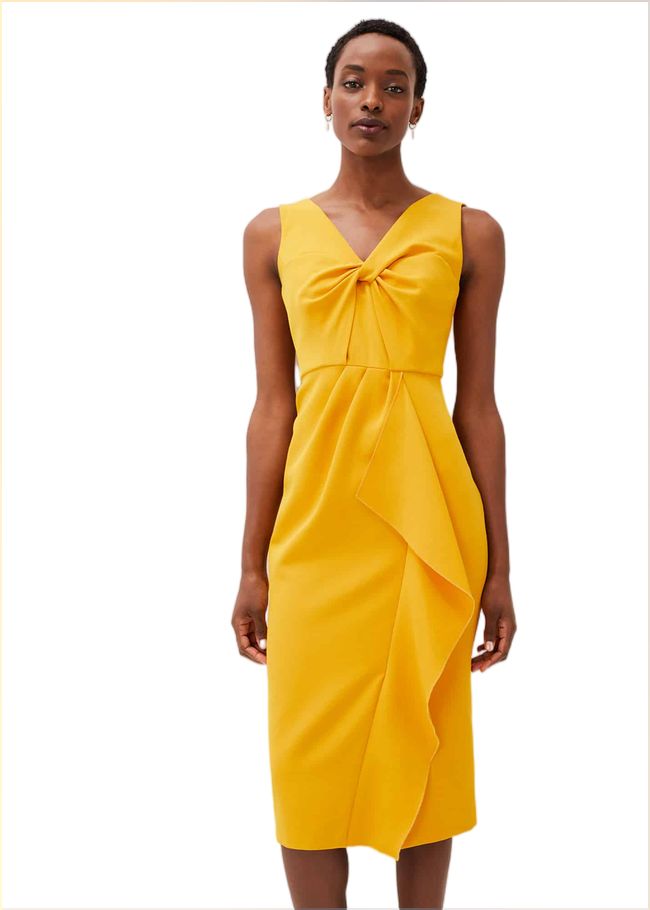  Rosalyn Twist Frill Dress Canary 220119941