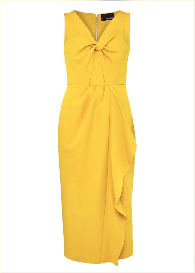  Rosalyn Twist Frill Dress Canary 220119941