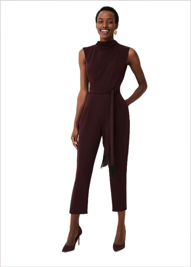  Zinnia Cowl Neck Jumpsuit Wine 220176257