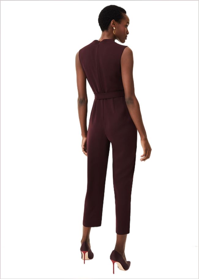  Zinnia Cowl Neck Jumpsuit Wine 220176257