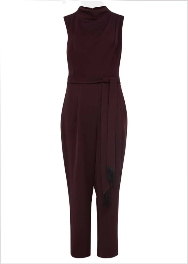  Zinnia Cowl Neck Jumpsuit Wine 220176257