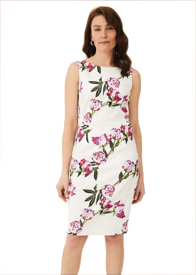  Rochella Peony Print Dress Ivory/Multi 220210931