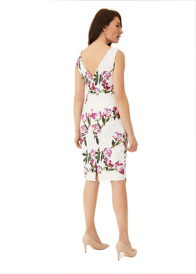  Rochella Peony Print Dress Ivory/Multi 220210931