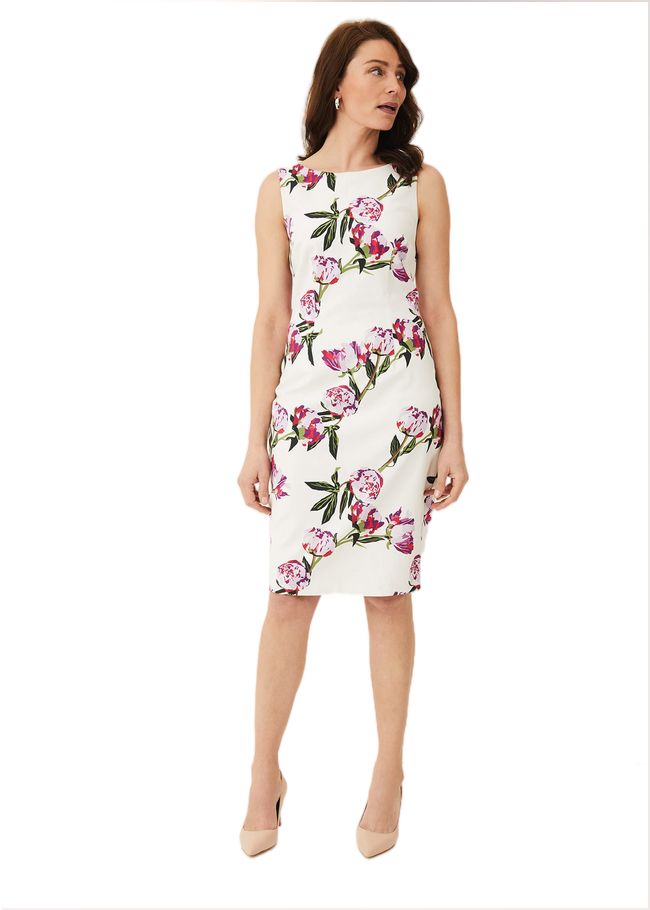  Rochella Peony Print Dress Ivory/Multi 220210931