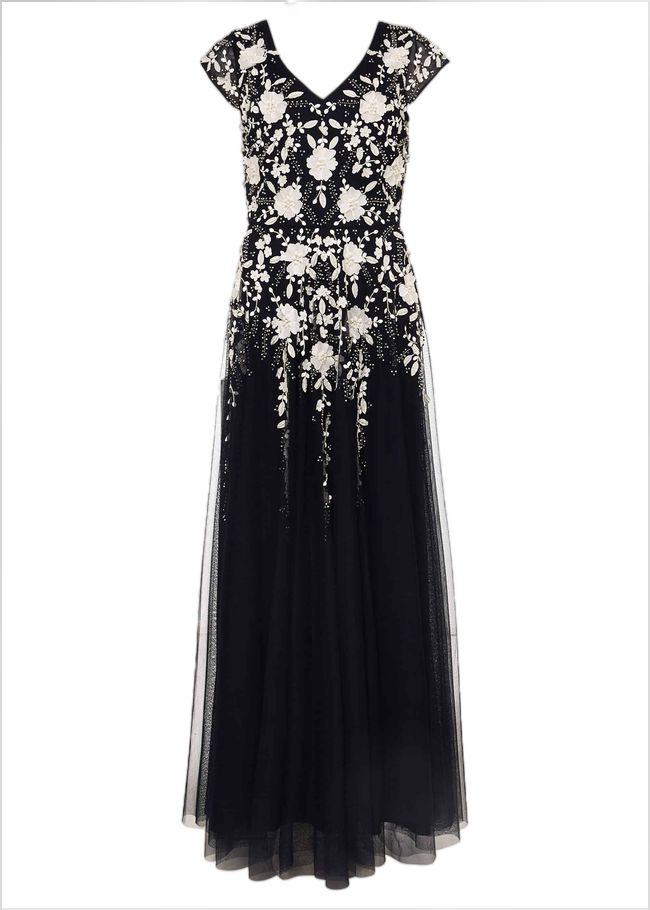  Henriette Embellished Maxi Dress Navy/Ivory 220402287