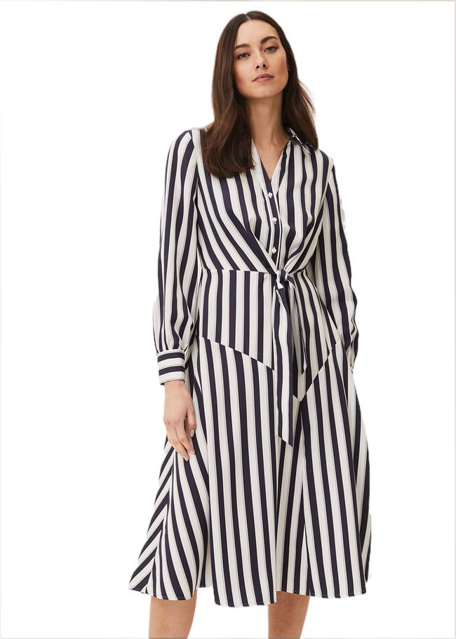  Dasha Stripe Dress Navy/Ivory 220426287