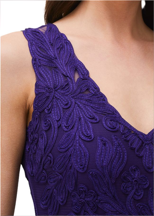  Osanne Tapework Lace Maxi Dress Violet 220437700