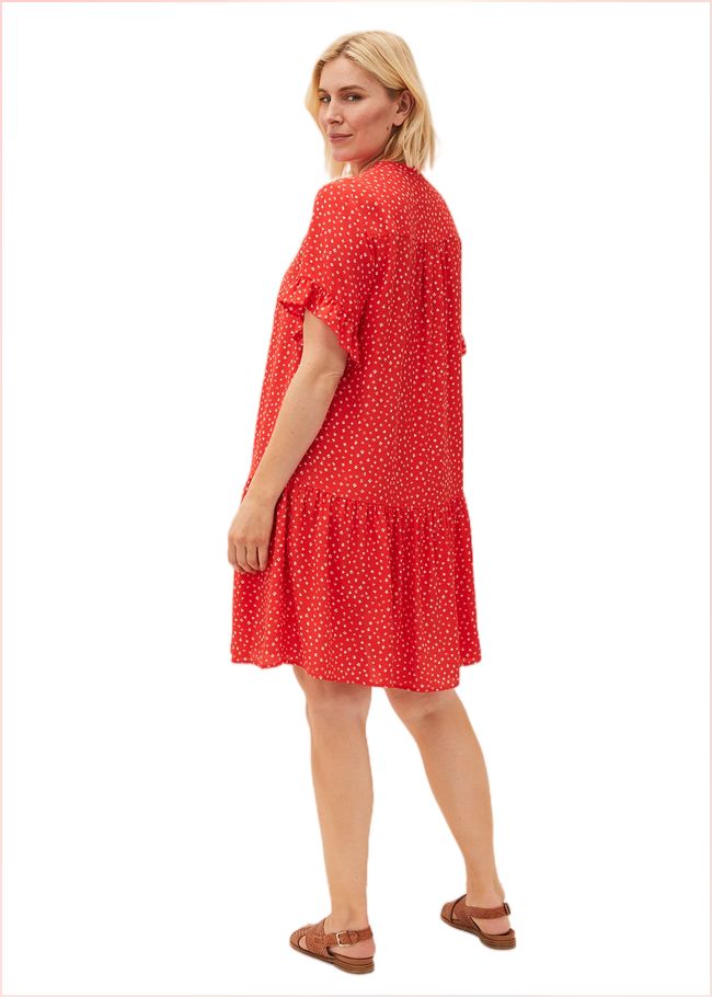  Cassia Print Swing Dress Red 220456250