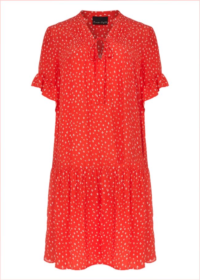  Cassia Print Swing Dress Red 220456250